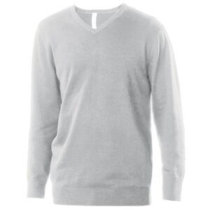 Kariban Mens Cotton Acrylic V Neck Sweater / Gray Melange